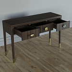 Дизайнерский Письменный стол Elsa Dreams Walnut с тремя ящиками варинант исполнения - 4 | Loft Concept в Челябинске