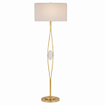 Торшер золотой c декоративной мраморной вставкой на каркасе Kernel варинант исполнения - 1 | Loft Concept в Челябинске