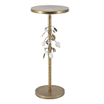 Столик золотистый с цветочной композицией на основании Forest Fairy Tale варинант исполнения - 1 | Loft Concept в Челябинске