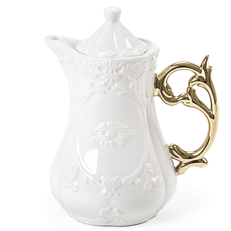 Чайник Seletti I-Teapot Gold Белый Золотой в Челябинске | Loft Concept 