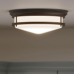 Потолочный светильник с белым матовым стеклянным плафоном в форме перевернутого конуса Hinkley варинант исполнения - 19 | Loft Concept в Челябинске