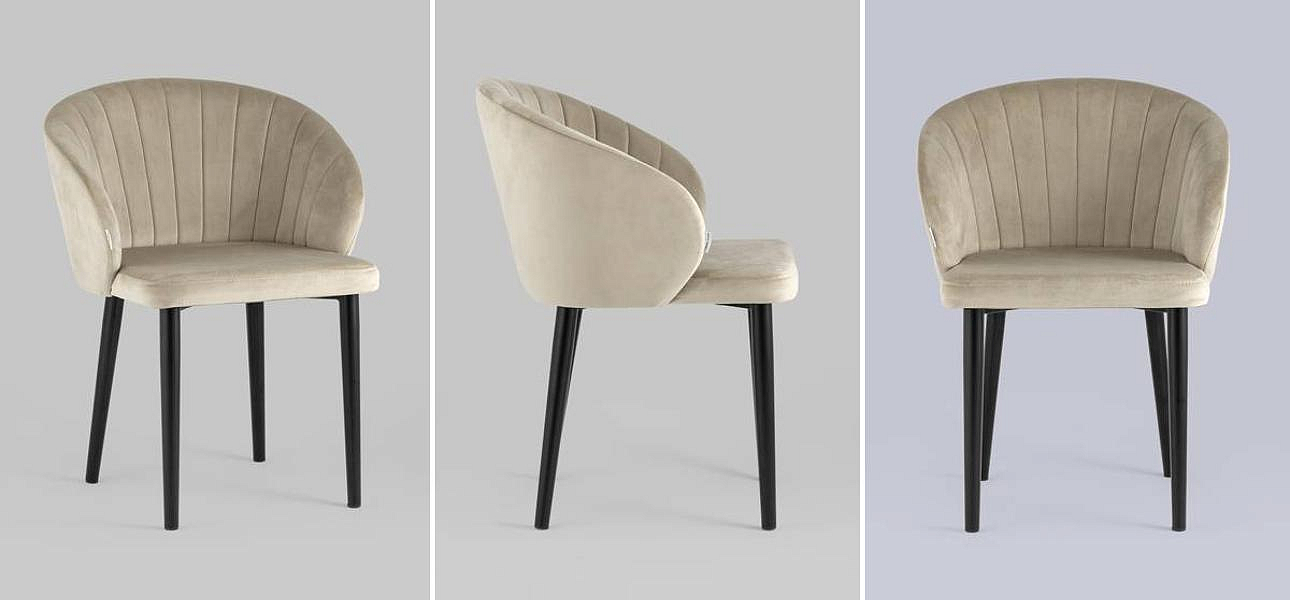 Стул Balsari Chair Кремовый Велюр Стул Balsari Chair Кремовый Велюр - Loft-Concept в Челябинске