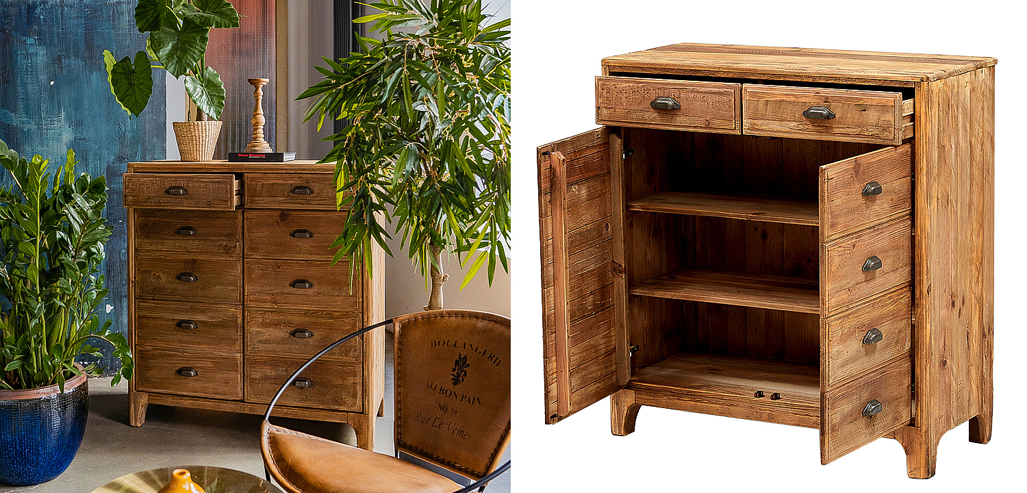 Комод из массива сосны в стиле лофт Pauley Loft Chest of Drawers Комод из массива сосны в стиле лофт Pauley Loft Chest of Drawers - Loft-Concept в Челябинске