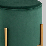 Зеленый пуф на золотистых ножках SANJAY варинант исполнения - 3 | Loft Concept в Челябинске