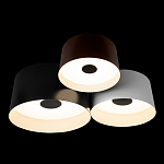 Потолочный светильник с 3-мя цилиндрическими абажурами черного белого и коричневого цвета Urban Dome варинант исполнения - 2 | Loft Concept в Челябинске