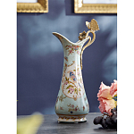 Кувшин с цветочным рисунком и бронзовой ручкой Blue Garden варинант исполнения - 2 | Loft Concept в Челябинске