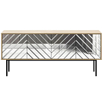 Длинная тумба с зеркальным декором Serena варинант исполнения - 13 | Loft Concept в Челябинске