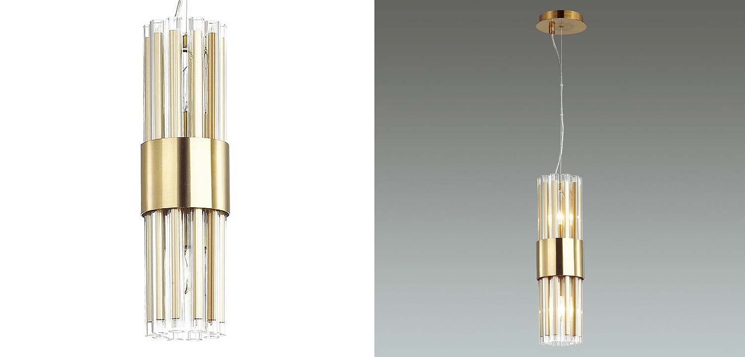 Подвесной светильник Gladwin Glass Tube Hanging Lamp - Loft-Concept в Челябинске