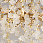 Люстра подвесная золотого цвета с декоративными ветвями и прозрачными рельефными подвесками FAIRYTREE Light варинант исполнения - 9 | Loft Concept в Челябинске