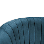 Барный стул со спинкой на 4-х деревянных ножках Синий Велюр Ava Charm варинант исполнения - 3 | Loft Concept в Челябинске