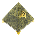 Шкатулка пирамида из натурального камня змеевик Stone Casket варинант исполнения - 1 | Loft Concept в Челябинске