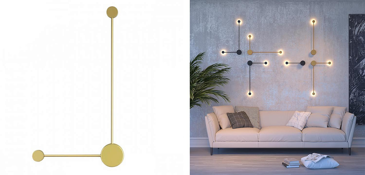 Бра Pin Wall Light Gold Angle Бра Pin Wall Light Gold Angle - Loft-Concept в Челябинске