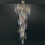 Люстра с голубыми и прозрачными подвесками в форме капель Blue Drop Chandelier варинант исполнения - 2 | Loft Concept в Челябинске