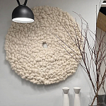 Панно на стену из шерсти мериноса Белый Круг  варинант исполнения - 3 | Loft Concept в Челябинске