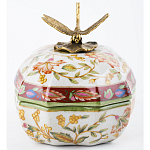 Фарфоровая шкатулка с бронзовой стрекозой Eden Garden варинант исполнения - 3 | Loft Concept в Челябинске