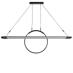 Светодиодная люстра Black LED Circle and Oval Lamp варинант исполнения - 2 | Loft Concept в Челябинске