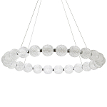 Светодиодная кольцевая люстра с круглыми плафонами Crystal Globule Chandelier Chrome варинант исполнения - 3 | Loft Concept в Челябинске