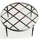 Дизайнерский круглый кофейный стол со стеклянной столешницей Gio Ponti D.555.1 Coffee Table варинант исполнения - 5 | Loft Concept в Челябинске