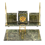 Настольный письменный набор из змеевика с гербом России Successful Leader варинант исполнения - 1 | Loft Concept в Челябинске