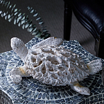 Статуэтка черепаха с ажурным панцирем и детализированной текстурой в белом цвете Marine Accessories варинант исполнения - 7 | Loft Concept в Челябинске