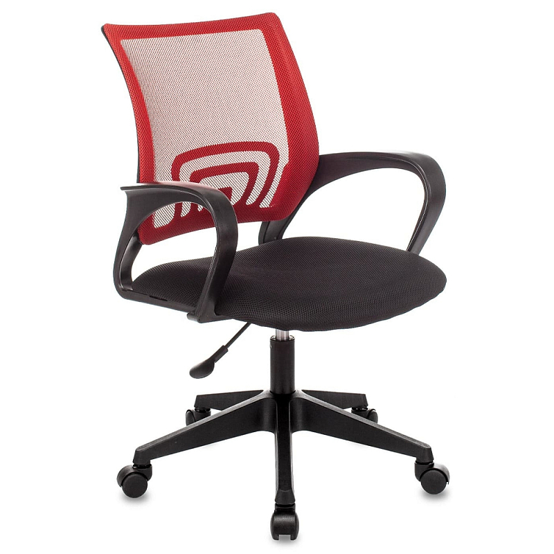 Офисное кресло с основанием из черного пластика Desk chairs Red Черный Красный Офисное кресло с основанием из черного пластика Desk chairs Red Черный Красный в Челябинске | Loft Concept