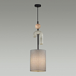 Подвесной светильник с серым тканевым плафоном Flourish варинант исполнения - 3 | Loft Concept в Челябинске