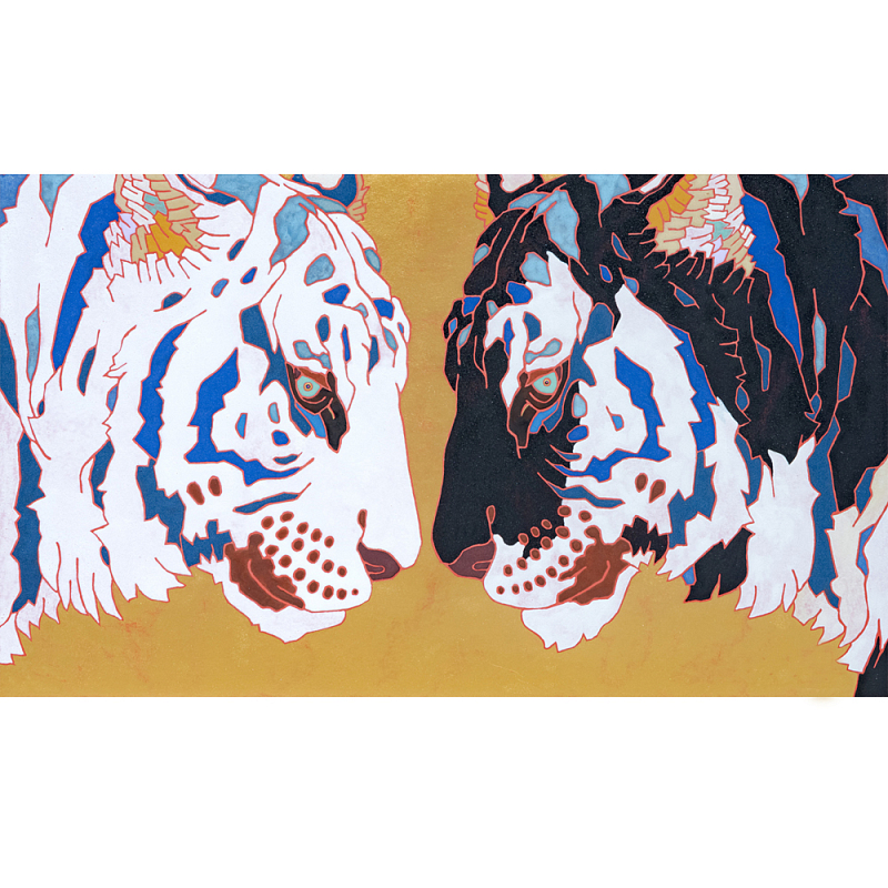 Картина Тигры Pair of Predatory Tigers Мульти Картина Тигры Pair of Predatory Tigers Мульти в Челябинске | Loft Concept