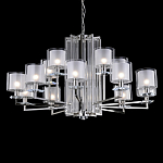 Люстра многоярусная с 15-ю цилиндрическими плафонами из стекла Laurent варинант исполнения - 1 | Loft Concept в Челябинске