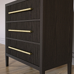 Комод Primo с 3 выдвижными ящиками Темный орех варинант исполнения - 2 | Loft Concept в Челябинске