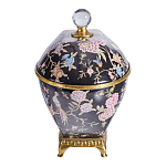 Шкатулка черного цвета с цветочной росписью Eden Garden варинант исполнения - 3 | Loft Concept в Челябинске