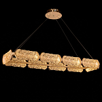 Люстра прямоугольная с текстурным природным рисунком IceFlame варинант исполнения - 1 | Loft Concept в Челябинске