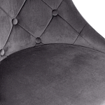 Стул в серой велюровой обивке Ward Grey Velour Chair варинант исполнения - 5 | Loft Concept в Челябинске