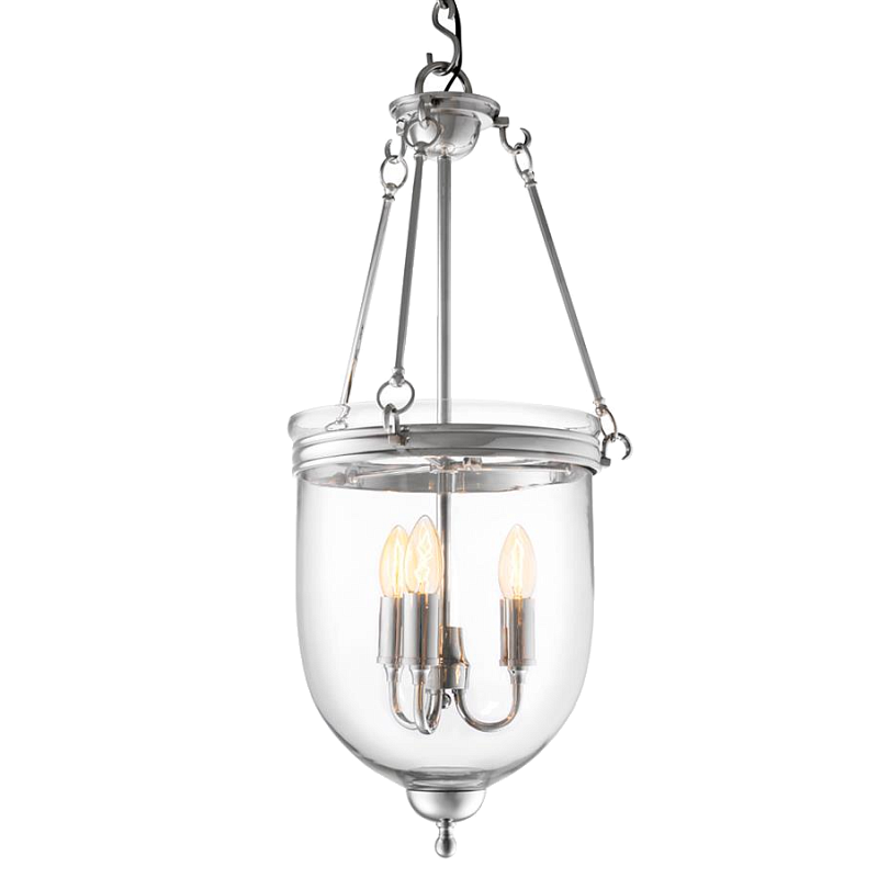 Люстра Lantern Cameron Nickel S Никель Прозрачное Стекло Люстра Lantern Cameron Nickel S Никель Прозрачное Стекло в Челябинске | Loft Concept