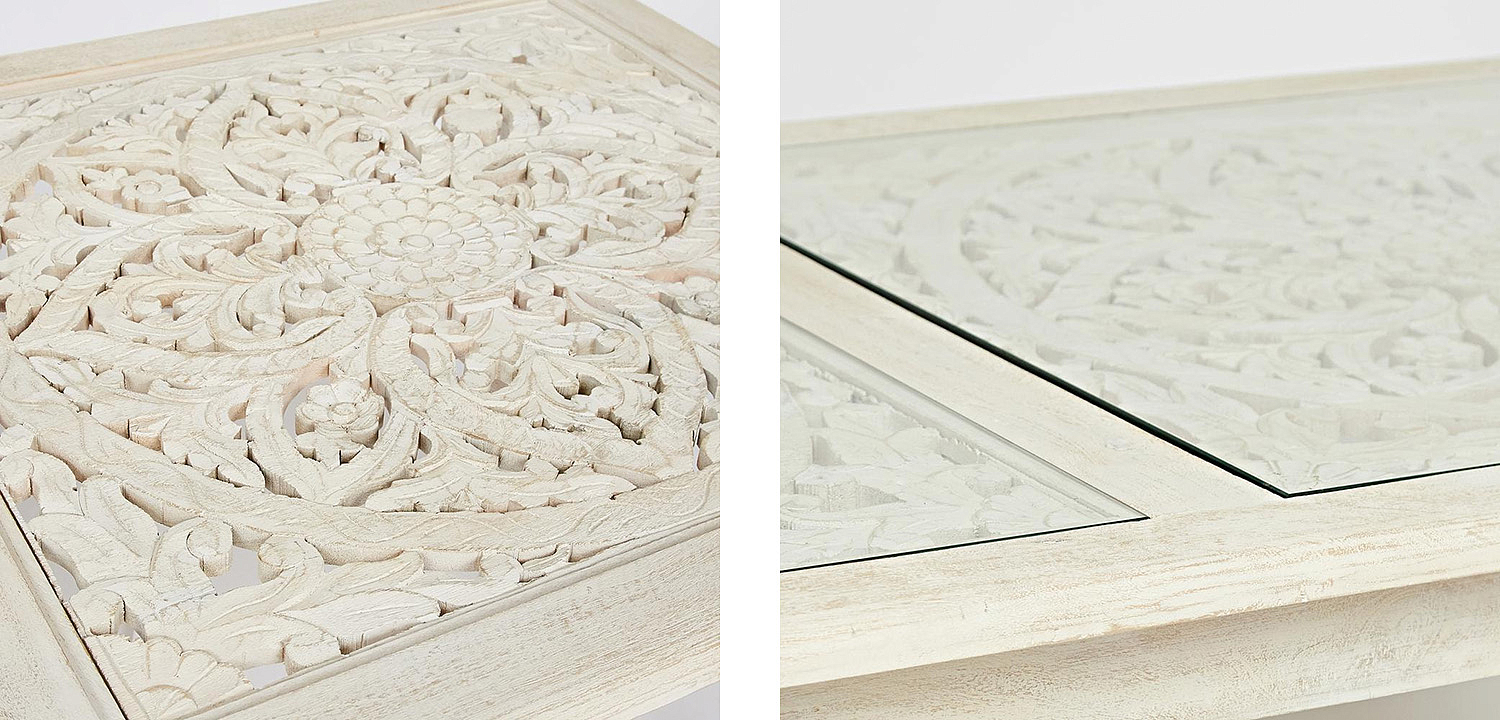 Обеденный стол Indian antique white Table Обеденный стол Indian antique white Table - Loft-Concept в Челябинске