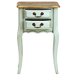 Прикроватная тумба из массива березы светло-бирюзовая Montmartre Provence Bedside Table варинант исполнения - 3 | Loft Concept в Челябинске