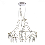 Люстра подвесная из металла с хрустальными прозрачными подвесками Quasar 81 варинант исполнения - 9 | Loft Concept в Челябинске
