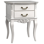 Тумба прикроватная белого цвета из массива бука в стиле прованс White Provence варинант исполнения - 1 | Loft Concept в Челябинске