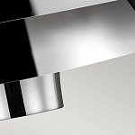 Подвесной светильник с широким многоярусным металлическим плафоном цвета никель в современном стиле Feiss варинант исполнения - 5 | Loft Concept в Челябинске