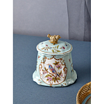 Шкатулка голубого цвета с рисунком и состаренным эффектом Eden Garden варинант исполнения - 3 | Loft Concept в Челябинске