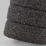 Пуф Three Gray в ткани букле серого цвета варинант исполнения - 6 | Loft Concept в Челябинске