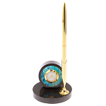 Часы настольные с ручкой из натурального камня Stone Clock варинант исполнения - 1 | Loft Concept в Челябинске