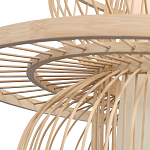 Подвесной светильник фигурный из деревянных прутьев с плафоном из натуральной ткани Light Inside the Cell варинант исполнения - 6 | Loft Concept в Челябинске