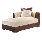 Элитарная современная кушетка Birmingham с кожаными вставками  варинант исполнения - 1 | Loft Concept в Челябинске