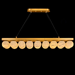 Люстра линейная прямоугольная с сферическими плафонами Phased Spheres варинант исполнения - 2 | Loft Concept в Челябинске