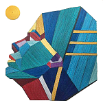 Арт объект на стену из нитей Девушка и Солнце wall panel Girl and Sun варинант исполнения - 2 | Loft Concept в Челябинске