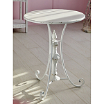 Столик белый кованный в прованском стиле Vaucluse варинант исполнения - 5 | Loft Concept в Челябинске