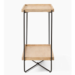 Консоль деревянной столешницей и полкой Wooden Table Top and Shelf варинант исполнения - 1 | Loft Concept в Челябинске