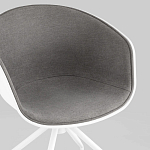 Офисное кресло из пластика с мягким сиденьем Eggshell Grey варинант исполнения - 7 | Loft Concept в Челябинске