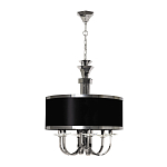 Люстра подвесная круглая с черным абажуром и чашей крепления в форме многогранника Natural Concepts варинант исполнения - 2 | Loft Concept в Челябинске