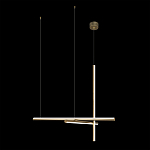 Люстра с 3-мя  пересекающимися цилиндрическими плафонами на тонких тросах Trumpet tube варинант исполнения - 7 | Loft Concept в Челябинске